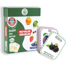 Çocuk Akademi İlk Adım Zeka Kartı Meyve-Sebze 0-3 Yaş Eğitici Kartlar 25 Adet
