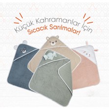 Gezenbebe Hero Kahraman Başlıklı Bebek & Çocuk Kurulama Havlusu Bunny