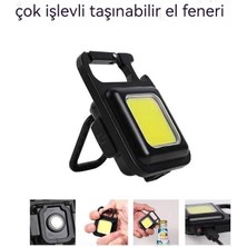 Roiphe Çok Işlevli Anahtarlık El Feneri USB Şarj Edilebilir Mini Anahtarlık Işık (Yurt Dışından)