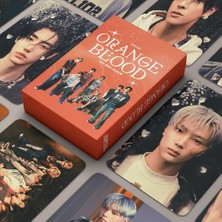 Home Silk Kpop Entrypen 55PCS Enhypen Lomo Kartları Entrypen Turuncu Blood Albüm Lomo Kartları Fanlar Için Poster Kartları (B) (Yurt Dışından)
