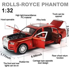 Liupo 1: 32 Rolls Royce Phantom Alaşım Sesli ve Işıklı Echo Araba Model Oyuncak, Çocuklar ve Erkek Çocuklar Için 6 Yapraklı Kapı Açma Hediyesi, Koleksiyonluk (Kırmızı) (Yurt Dışından)