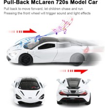 Liupo Döküm Oyuncak Araba Mclaren 720S Spor Araba Modeli, Çinko Alaşım Simülasyon Döküm Geri Çekilebilir Araçlar, 1:32 Ölçekli Mini Süper Araba Oyuncaklar Bebekler Çocuklar Çocuklar Için (Yurt Dışından)