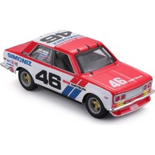 Liupo Datsun 510 #46 John Morton Kırmızı ve Beyaz Bre (Brock Racing Enterprises) Yarış Serisi 1/43 Pres Döküm Model Araba, 38301 (Yurt Dışından)