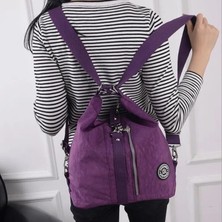 İyi Çanta  3 In 1 Kadın Çantaları Çok Fonksiyonlu Sırt Çantası Omuz Çantası Naylon Bez Tote Yeniden Kullanılabilir Alışveriş Çantası Bayan Seyahat Çantası Crossbody Çanta (Yurt Dışından)