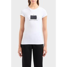 Armani Exchange Pamuklu Slim Fit Bisiklet Yaka T Shirt Bayan T Shirt 3DYT51 Yjetz 1000