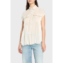 Armani Exchange Regular Fit Kısa Kollu Gömlek Bayan Gömlek 3DYC19 Ynuuz 1787