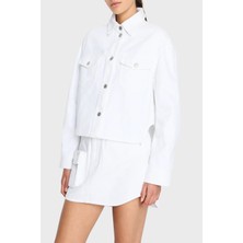 Armani Exchange Pamuklu Cropped Fit Kot Ceket Bayan Kot Ceket 3DYB49 Y15MZ 0104