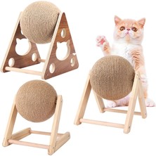 Shanhua Shop A-Küçük Stil Sisal Halat Kedi Scratcher Topu Etkileşimli Oyuncaklar Yavru Kedi Furnature Taşlama Topu Kurulu Paws Aşınmaya Dayanıklı Kedi Tırmalama Topu Oyuncak (Yurt Dışından)