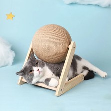 Shanhua Shop Top-M Stili Kedi Topu Tırmalama Oyuncak Kittentoys Kediler Sisal Halat Top Tahtası Taşlama Paws Scratcher Aşınmaya Dayanıklı Pet Mobilya Malzemeleri (Yurt Dışından)