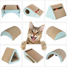 Shanhua Shop Kırmızı Stil Kedi Tırmalama Oluklu Kağıt Scratch Board Scratch Pad Kedi Scratcher Catnipli Yavru Kediler Için Pet Ürünleri Topları Oyuncaklar (Yurt Dışından)