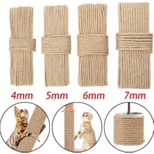 Shanhua Shop 20M Tarzı 8mm Dıy Sisal Halat Kedi Ağacı Tırmalama Sonrası Oyuncak Kedi Tırmanma Çerçevesi Yedek Halat Masa Bacakları Kedi Bileme Pençesi Için Bağlama Halatı (Yurt Dışından)