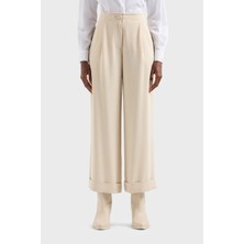 Armani Exchange Yüksek Bel Relaxed Fit Geniş Paça Pantolon Bayan Pantolon 3DYP31 YN1QZ 1787
