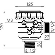 YBS Pump 120 Lt Düz Valfli Filtre Takımı