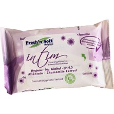 Fresh'n Soft Body Care - Intim Dış Genital Bölge Temizleme Mendili 2 Paket 40 Yaprak