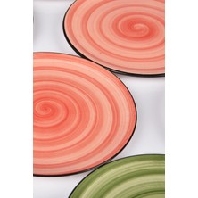 Madeg Gusto 6'lı Pasta Tabak Seti 19CM Handmade Pasta Tabağı
