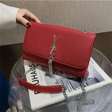 Chaoduo Shop No.1 Tarzı Kadınlar Için Zincir Flap Crossbody Çanta Tasarım Mektuplar Çanta Moda Pu Deri Geniş Kayış Kadın Omuz Messenger Çanta (Yurt Dışından)