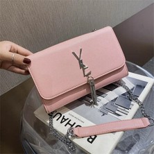 Chaoduo Shop No.1 Tarzı Kadınlar Için Zincir Flap Crossbody Çanta Tasarım Mektuplar Çanta Moda Pu Deri Geniş Kayış Kadın Omuz Messenger Çanta (Yurt Dışından)