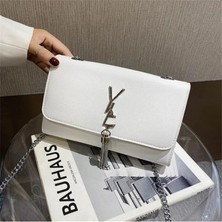 Chaoduo Shop No.1 Tarzı Kadınlar Için Zincir Flap Crossbody Çanta Tasarım Mektuplar Çanta Moda Pu Deri Geniş Kayış Kadın Omuz Messenger Çanta (Yurt Dışından)