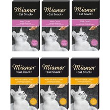 Miamor Cream Malt Maya + Multivitamin 6 x 15 Gr. Karma 6 Lı Paket