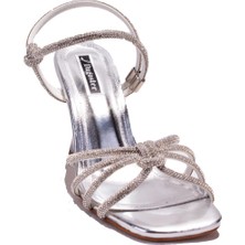 Dagoster DZA07-337092C Gümüş Klasik Topuklu Kadın Ayakkabı