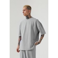 Yakamel Erkek Oversize Penye Yazlık Kısa Kollu T-Shirt