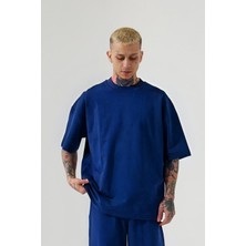 Yakamel Erkek Oversize Penye Yazlık Kısa Kollu T-Shirt