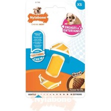 Nylabone Biftek Aromalı Yavru Köpek Çiğneme Kemiği Xs