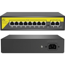 Mpia 120W 8 Port Ethernet Poe Switch 10 Port 8+2 8 Poe Ports 2 Uplink 10/100