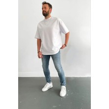 Yakamel Erkek Oversize Kısa Kollu Nefes Alan T-Shirt
