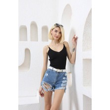 Han Raiment Zincirli Triko Atlet Crop
