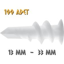 Made Turbolet Matkap Uçlu Plastik Dübel - No: 13 - 100 Adet