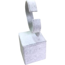 Özer Kutu Saat&kelepçe ve Bilezik Standı Tekli Gri Süet