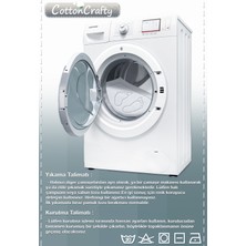Cotton Crafty %100 Pamuk Dokuma Banyo Paspas Seti, Banyo Halısı 60X100 - 60X50