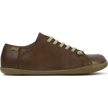 Camper Erkek Kahverengi Peu Bağcıklı Deri Casual Sneaker 17665
