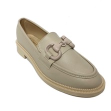Comfort Shoes 302-24 Deri Trend Fashion Tokalı Kadın Babet