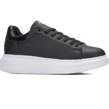 Best Of 150-24 Deri Trend Sneaker Ayakkabı Siyah Beyaz 36-40