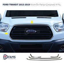 Fams Otomotiv  Ford Transit Krom Ön Panjur Çerçevesi 4 Parça 2013-2019 Paslanmaz Çelik