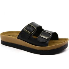 Cassy 4805-24 Deri Ortopedik Tokalı Kadın Terlik