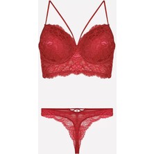 Nurteks Zenwave  Nurteks 4330 Desteksiz Dantelli Sütyen Takım