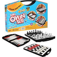 Toru Toys Toru 3 In 1 Çantalı Oyun Seti Satranç-Dama-Tavla