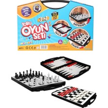 Toru Toys Toru 3 In 1 Çantalı Oyun Seti Satranç-Dama-Tavla