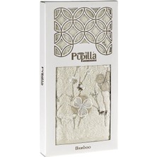 Pupilla Collection Lizaro 50*90 Bambu 3 Boyutlu Nakışlı Yüz Havlusu (Kutulu) - Bej