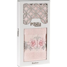 Pupilla Collection Eva Penye Nakışlı 50*90 Tek El Havlusu (Kutulu) Tomurcuk Desen -Pembe