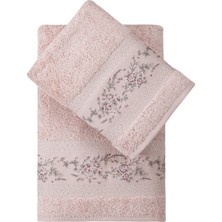 Pupilla Collection Rönesans Bambu 2'li Banyo Havlu Seti (50*90+70*140) - Pudra