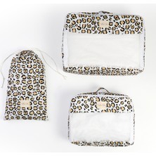 Valoa Leopard Chic 3'lü Oxford Kumaş Valiz Düzenleyici Set