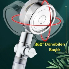 Yavuz Group Gökkuşağı Turbo Basınçlı Ayarlanabilir Star Stop Tuş Su Tasarrufu 360 Döner Duş Başlığı