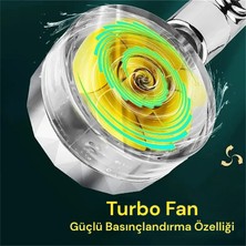 Yavuz Group Gökkuşağı Turbo Basınçlı Ayarlanabilir Star Stop Tuş Su Tasarrufu 360 Döner Duş Başlığı