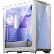 MSI MPG GUNGNIR 300R AIRFLOW WHITE TEMPERLI CAM 4X A-RGB FAN 4x120MM FAN ATX BEYAZ GAMING BILGISAYAR KASASI