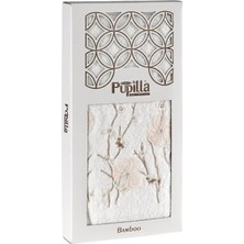 Pupilla Collection Lizaro 50*90 Bambu 3 Boyutlu Nakışlı Yüz Havlusu (Kutulu) - Krem
