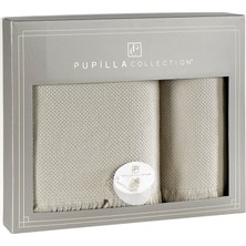 Pupilla Collection Bernini  Pamuk 2'li Banyo Havlu Seti (50*90+70*140) - Pudra